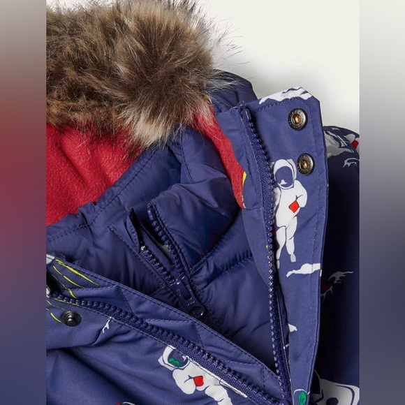 Mini Boden Cosy Waterproof Parka
Starboard Blue Space. New damage. Sz 11-12 BB - Picture 4 of 7